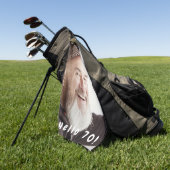 70th birthday photo hello 70 ゴルフタオル (グリーン)