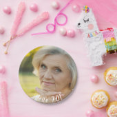 70th birthday photo hello 70 ペーパープレート (パーティー)