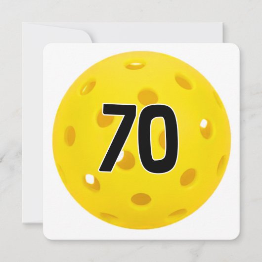 70th Birthday Pickleball Party 招待状 (正面)