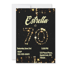 70th Birthday Seniors Digital Elegant Party