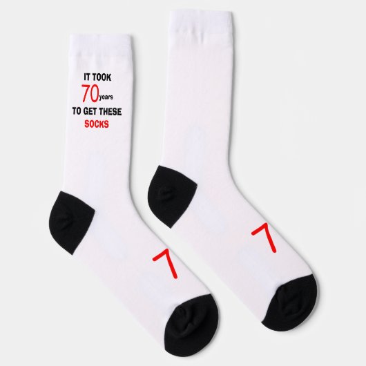 70th Birthday Socks Men Funny ソックス (右)