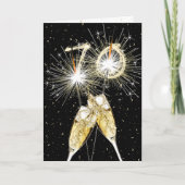 70th Birthday Sparklers and Champagne Toast カード (正面)