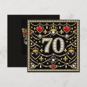 70th Birthday Tudor Inspired Jewells History Gift  サンキューカード (正面/裏面)