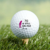 70th Birthday Women Golfer Funny Custom ゴルフボール (インサイチュ 木)