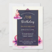 70th Buddha Birthday, Watercolor, Meditation /Yoga 招待状 (正面)