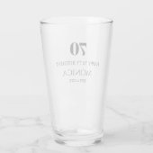 70th happy birthday custom name Glass Cup タンブラーグラス (裏面)