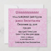 70th SUPPLISE誕生日ピンクヒマワリ001 招待状 (裏面)