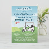 70th Surprise Birthday Party Men's Golf Theme 招待状 (スタンド正面)