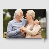 70th Wedding Anniversary Greenery Floral Photo ゲストブック (裏面)