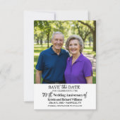 70th Wedding Anniversary Save the Date Photo ノートカード (正面)