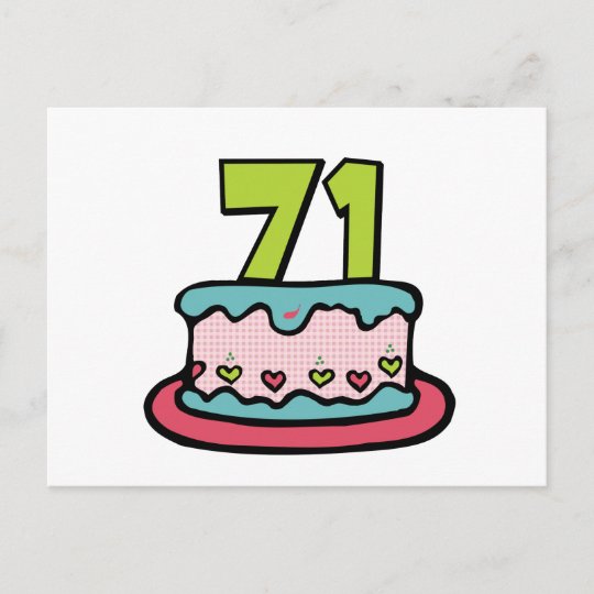 71歳のお誕生日ケーキ ポストカード Zazzle Co Jp