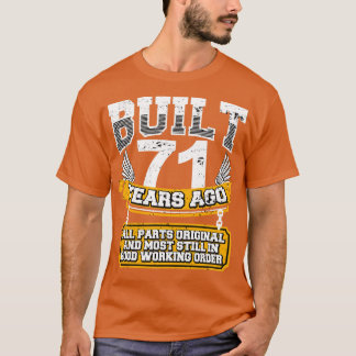 71おもしろい番目の誕生日シャツのヴィンテージ構築年71年 Tシャツ