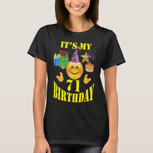 71おもしろい誕生日 Tシャツ (正面)