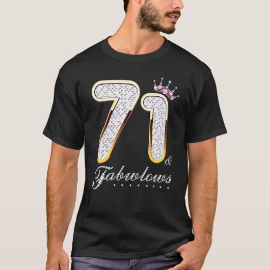 71と素晴らしい71歳71誕生日ダイヤモンドC Tシャツ (正面)