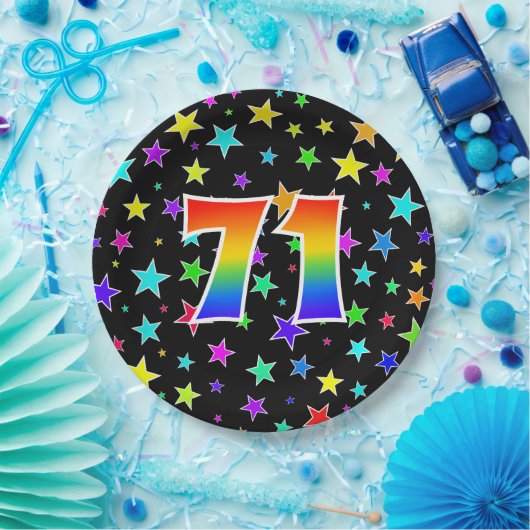 71イベント:はっきりした、おもしろい、カラフル Rainbow 71 ペーパープレート (パーティー)