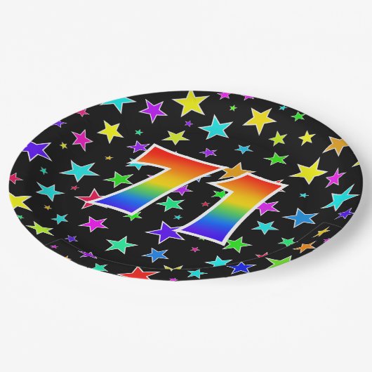 71イベント:はっきりした、おもしろい、カラフル Rainbow 71 ペーパープレート (アングル)