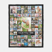71フォトパーソナライズされたコラージュカスタムカラー フリースブランケット (正面)