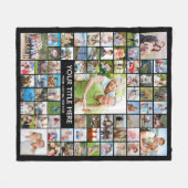 71フォトパーソナライズされたコラージュカスタムカラー フリースブランケット (正面(横))