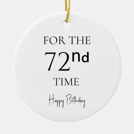 71回目の誕生日おめでとう セラミックオーナメント (正面)