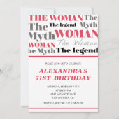 71歳おもしろいの誕生日招待状神話の伝説 招待状 (正面)