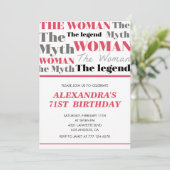 71歳おもしろいの誕生日招待状神話の伝説 招待状 (スタンド正面)