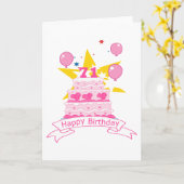 71歳お誕生日ケーキ カード (黄色い花)