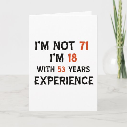 71歳のクール誕生日デザイン カード (正面)