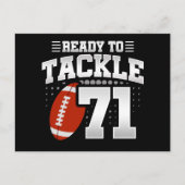 71歳のタックルフットボールパーティー 71歳の誕生日 ポストカード (正面)