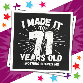 71歳の皮肉ミームおもしろい71誕生日 スタンダードカクテルナプキン