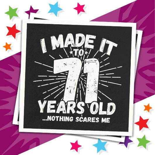 71歳の皮肉ミームおもしろい71誕生日 スタンダードカクテルナプキン