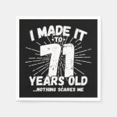 71歳の皮肉ミームおもしろい71誕生日 スタンダードカクテルナプキン (正面)