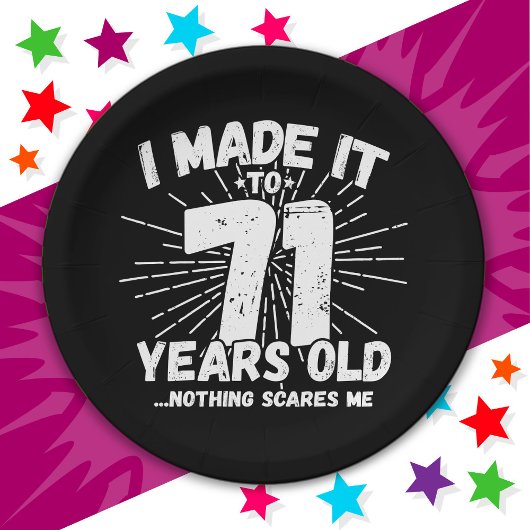 71歳の皮肉ミームおもしろい71誕生日 ペーパープレート