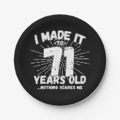 71歳の皮肉ミームおもしろい71誕生日 ペーパープレート (正面)