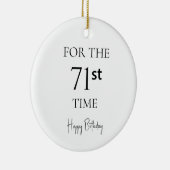 71歳の誕生日おめでとう セラミックオーナメント (右)