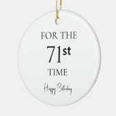 71歳の誕生日おめでとう セラミックオーナメント (左)