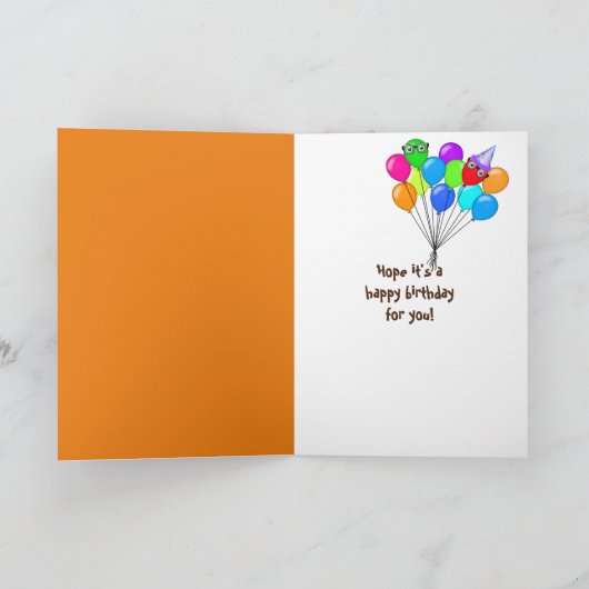 71歳の誕生日の茶色のプードルオンウィッカー カード (内部)