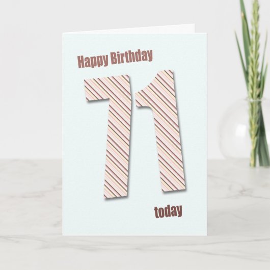 71歳の誕生日カード カード (正面)