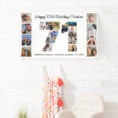 71歳の誕生日パーティー ナンバー71フォトコラージュ 横断幕 (インサイチュ)