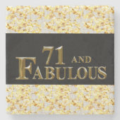 71歳の誕生日 ストーンコースター (正面)