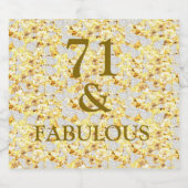 71歳の誕生日 スパークリングワインラベル (シングルラベル)