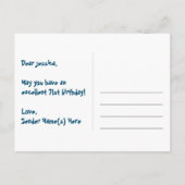 71歳の誕生日：楽しいハート柄、虹色の71 ポストカード (裏面)