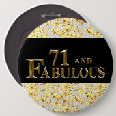 71歳の誕生日 缶バッジ (正面&裏面)