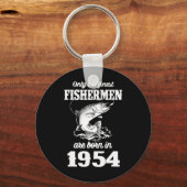 71歳の魚フィッシャー漁師1954 71番目の釣り キーホルダー (正面)