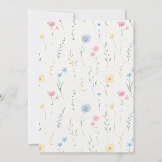 71歳エレガントの誕生日招待状フローラボホシック 招待状 (裏面)