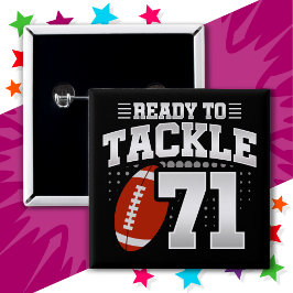 71歳タックルサッカーパーティー71誕生日 缶バッジ