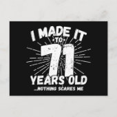 71歳皮肉なミーム面白い71歳の誕生日 ポストカード (正面)