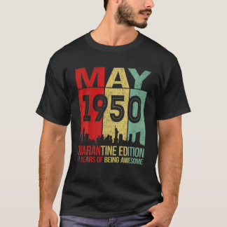 71歳71歳誕生日男性1950年5月Quar Tシャツ