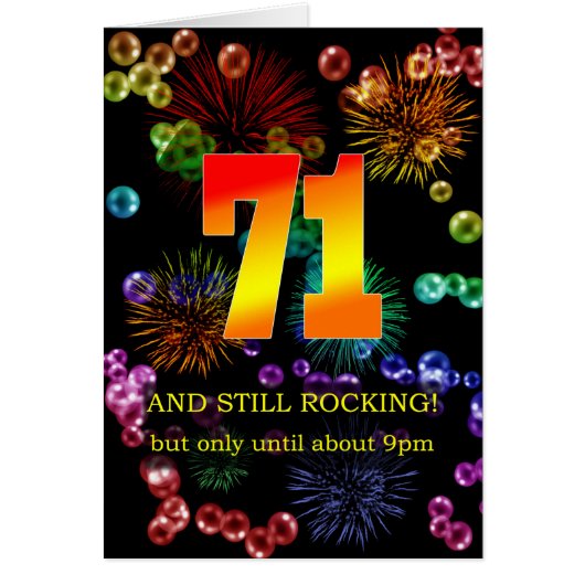 71番目の誕生日がまだ揺れる (正面)