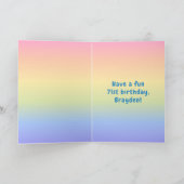 71番目の誕生日カラフル: Rainbow # 71,名前をカスタムする カード (内部)