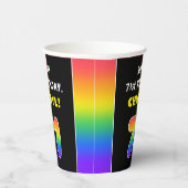 71番目の誕生日カラフル: Rainbow # 71,名前をカスタムする 紙コップ (右)